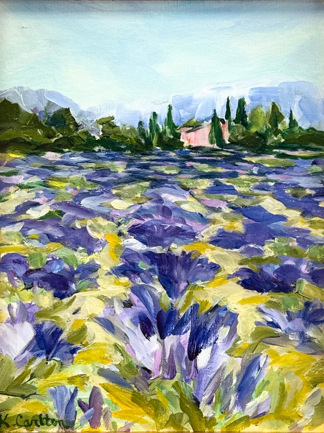 Lavender Fields with House