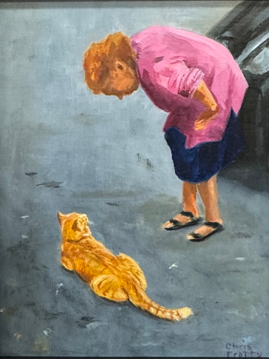 Hello, My Friend (Woman & Cat)