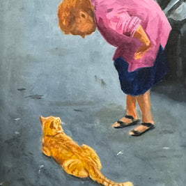 Hello, My Friend (Woman & Cat)