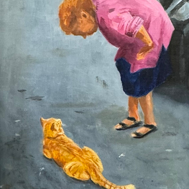 Hello, My Friend (Woman & Cat)