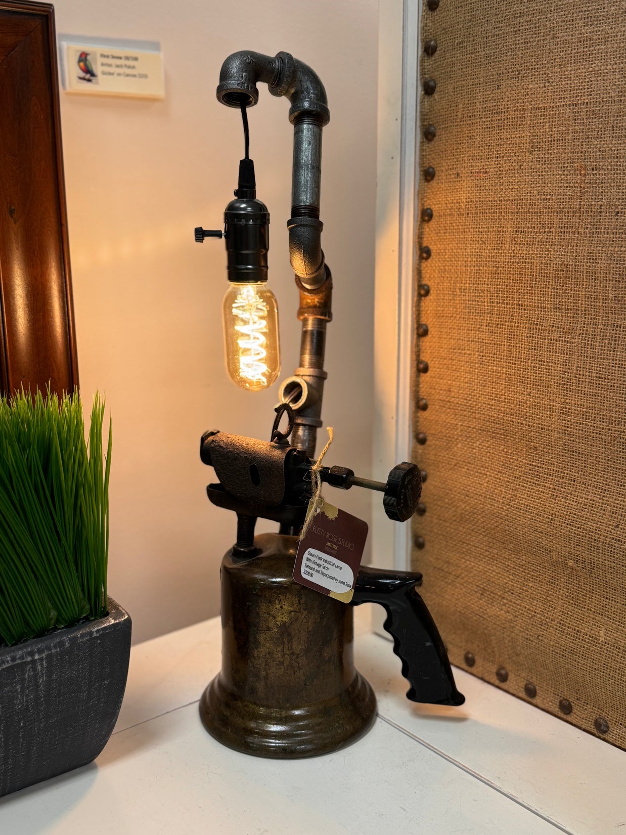 Torch Lamp w/ Black Cord