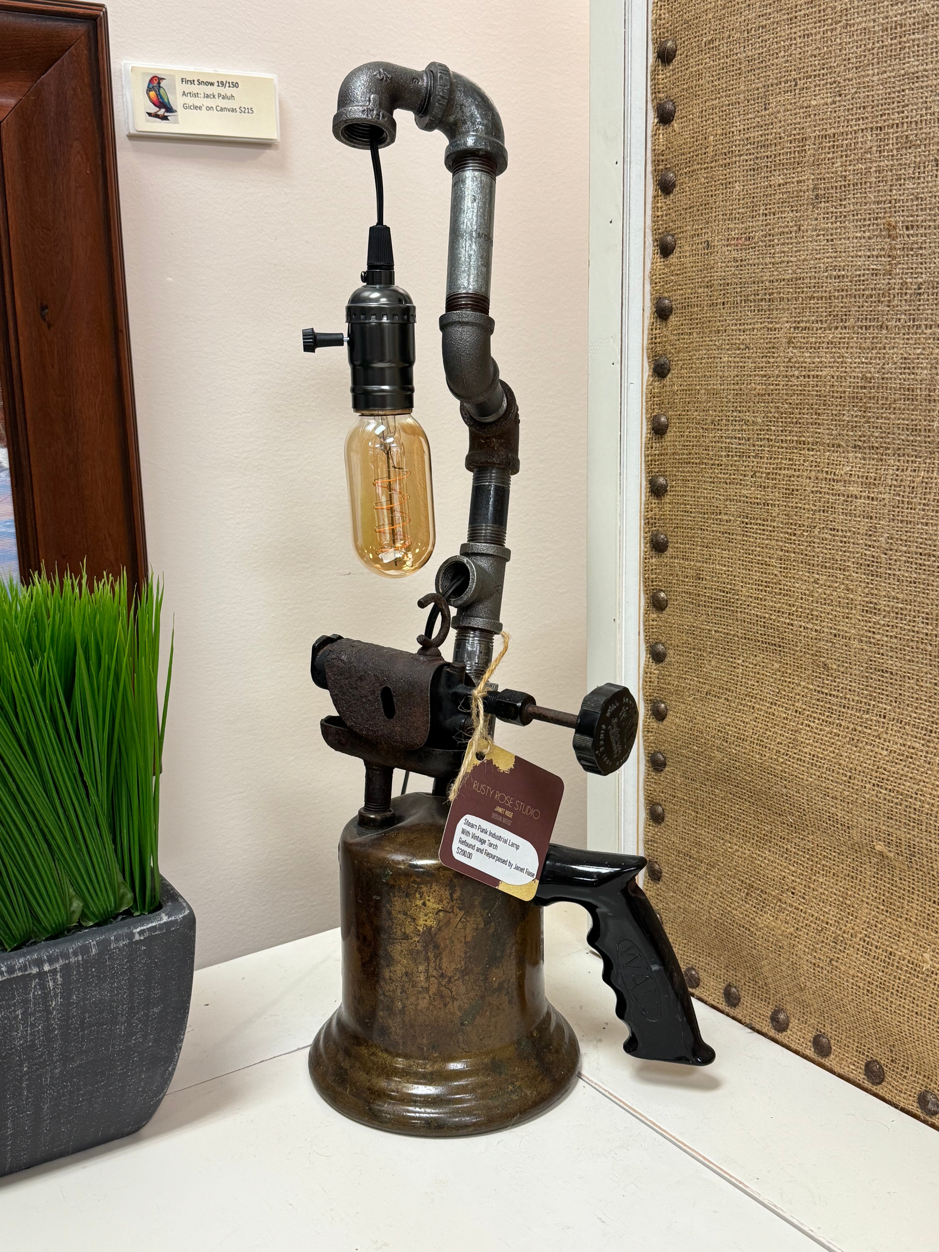 Torch Lamp w/ Black Cord