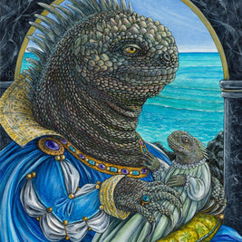 Marina Iguana and Child print