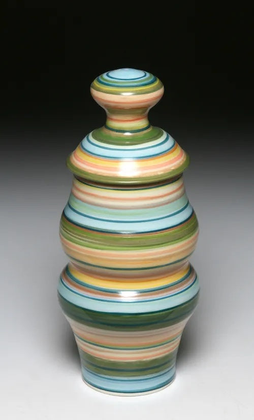Rainbow & Olive Bands Jar