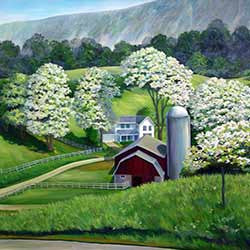 Locust Trees in Bloom